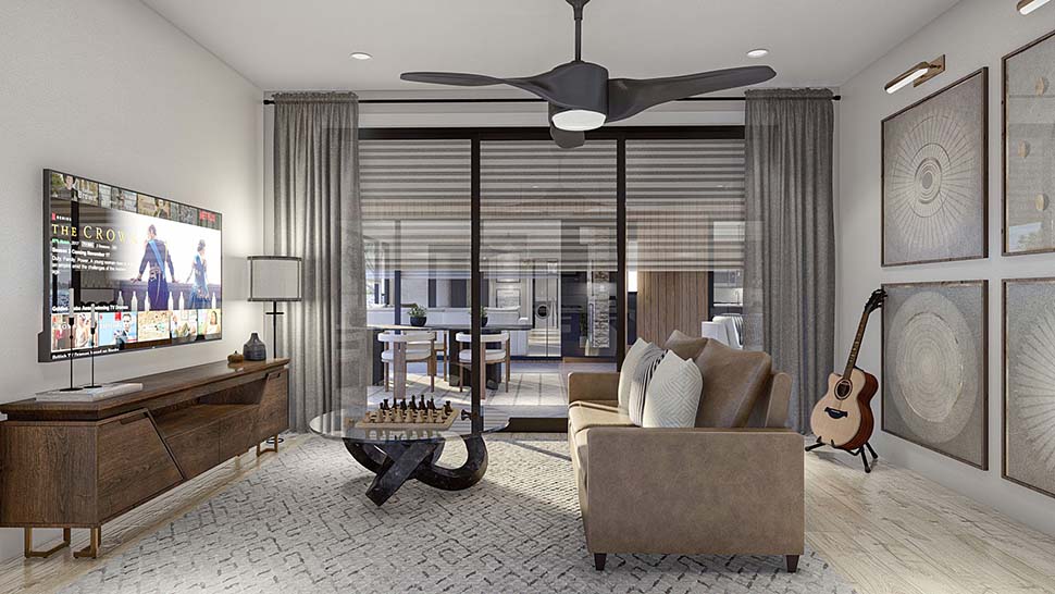 Modern Plan with 2340 Sq. Ft., 4 Bedrooms, 3 Bathrooms, 3 Car Garage Picture 15