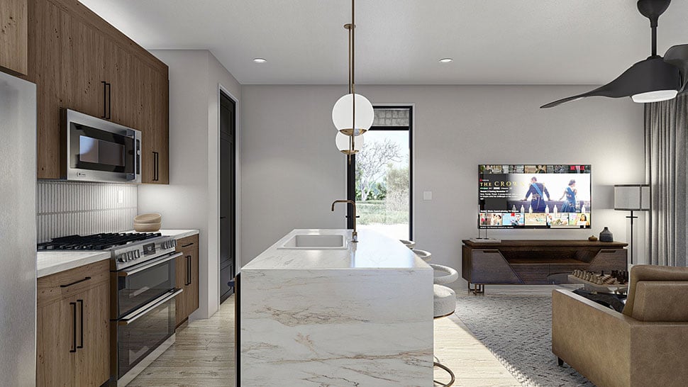 Modern Plan with 2340 Sq. Ft., 4 Bedrooms, 3 Bathrooms, 3 Car Garage Picture 21