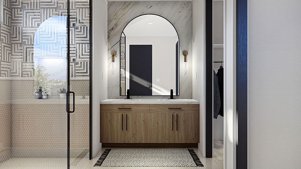 Modern Plan with 2340 Sq. Ft., 4 Bedrooms, 3 Bathrooms, 3 Car Garage Picture 23