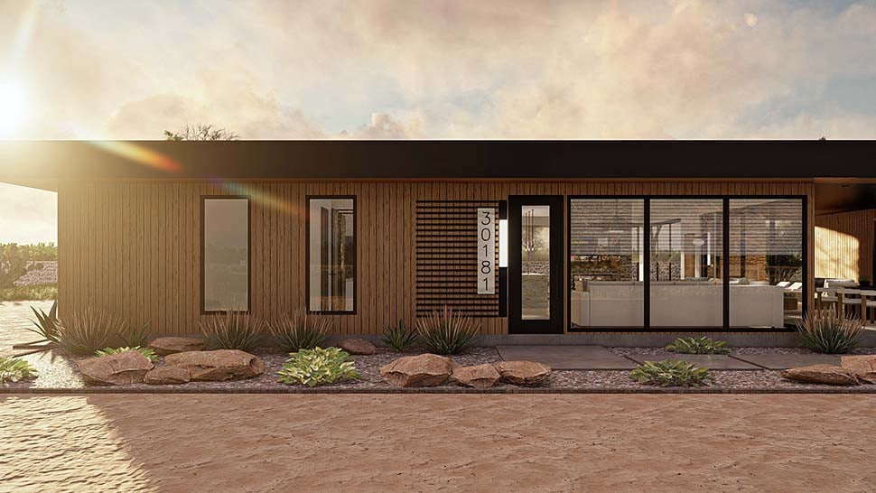 Modern Plan with 2340 Sq. Ft., 4 Bedrooms, 3 Bathrooms, 3 Car Garage Picture 5