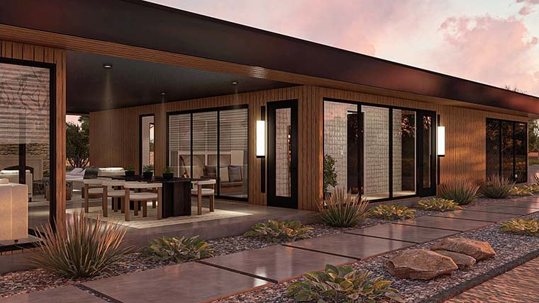 Modern Plan with 2340 Sq. Ft., 4 Bedrooms, 3 Bathrooms, 3 Car Garage Picture 6