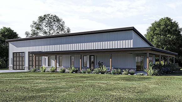 Barndominium House Plan 84901 with 3 Beds, 2 Baths, 2 Car Garage Elevation