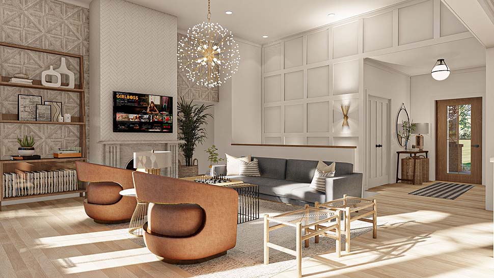 Country, Farmhouse, New American, Ranch, Traditional Plan with 1712 Sq. Ft., 3 Bedrooms, 2 Bathrooms, 2 Car Garage Picture 8