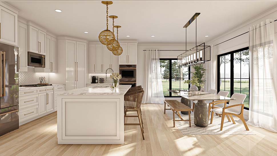 Country, Farmhouse, New American, Ranch, Traditional Plan with 1712 Sq. Ft., 3 Bedrooms, 2 Bathrooms, 2 Car Garage Picture 9