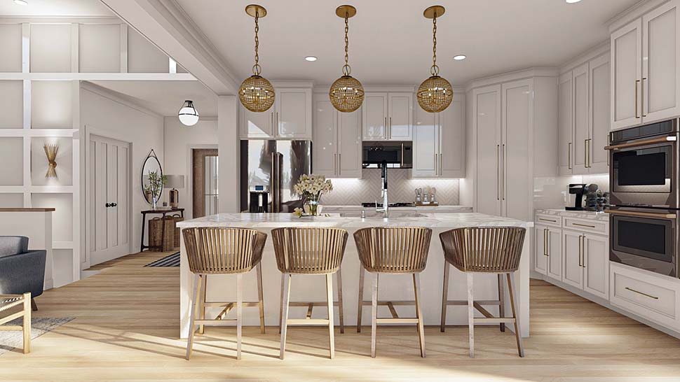 Country, Farmhouse, New American, Ranch, Traditional Plan with 1712 Sq. Ft., 3 Bedrooms, 2 Bathrooms, 2 Car Garage Picture 10