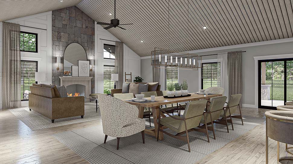 Barndominium, Country Plan with 2758 Sq. Ft., 3 Bedrooms, 3 Bathrooms, 2 Car Garage Picture 17