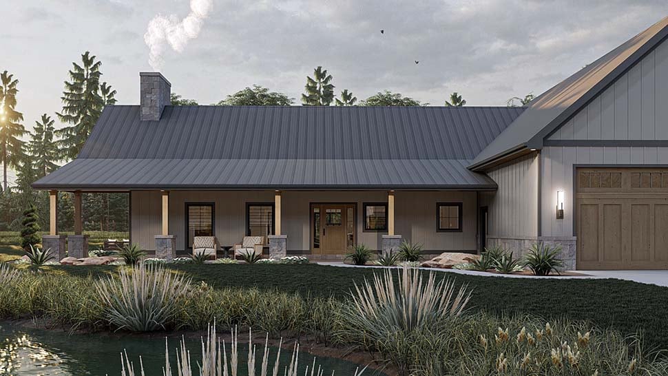 Barndominium, Country Plan with 2758 Sq. Ft., 3 Bedrooms, 3 Bathrooms, 2 Car Garage Picture 7