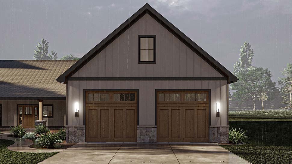 Barndominium, Country Plan with 2758 Sq. Ft., 3 Bedrooms, 3 Bathrooms, 2 Car Garage Picture 8