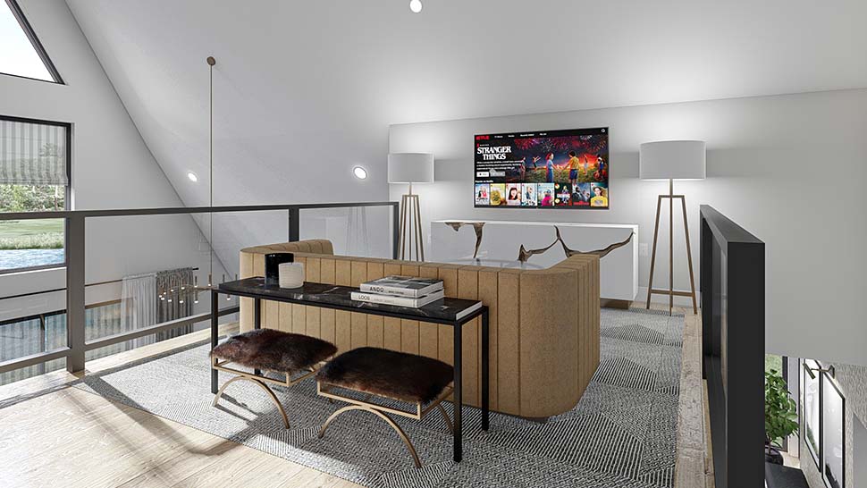 A-Frame, Cabin, Cottage Plan with 2007 Sq. Ft., 2 Bedrooms, 2 Bathrooms Picture 14