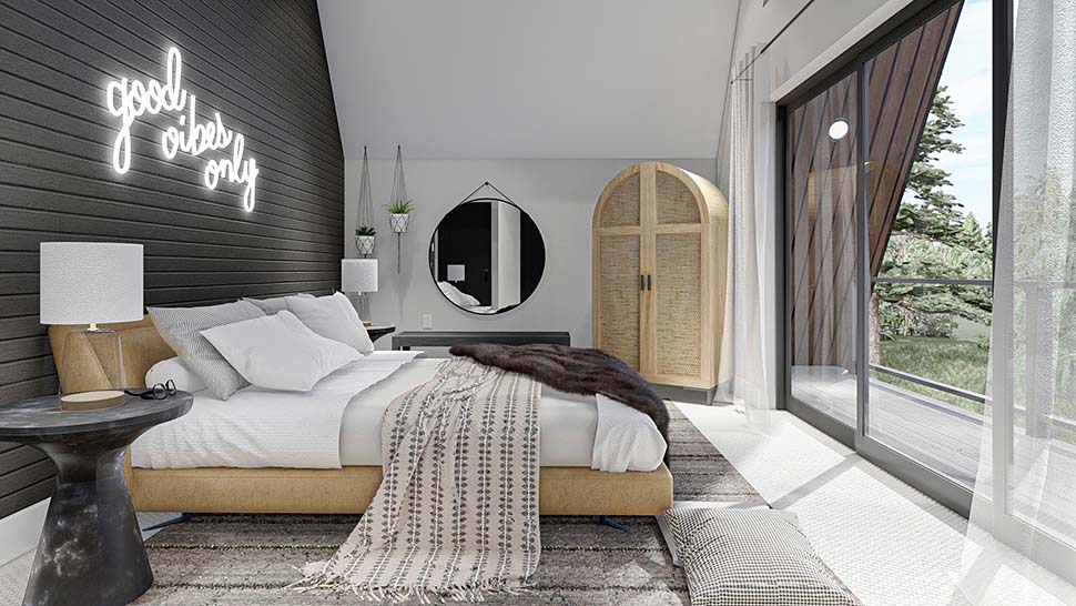 A-Frame, Cabin, Cottage Plan with 2007 Sq. Ft., 2 Bedrooms, 2 Bathrooms Picture 16