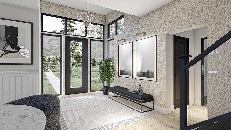 A-Frame, Cabin, Cottage Plan with 2007 Sq. Ft., 2 Bedrooms, 2 Bathrooms Picture 8