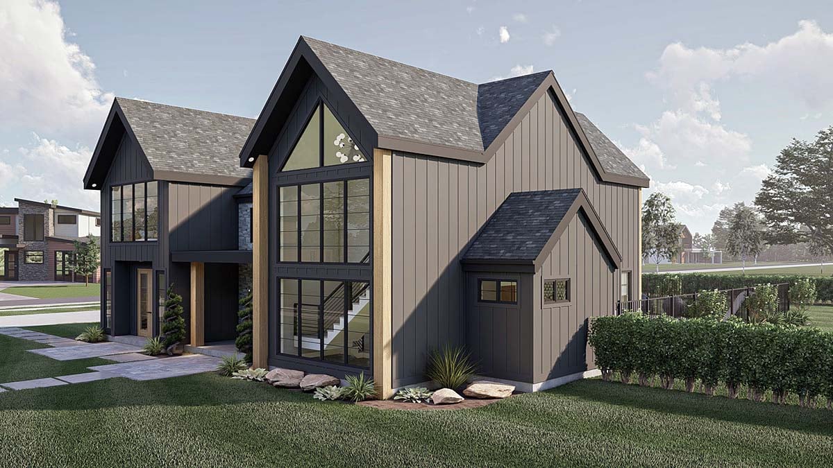 Modern Plan with 3303 Sq. Ft., 4 Bedrooms, 4 Bathrooms, 2 Car Garage Picture 2