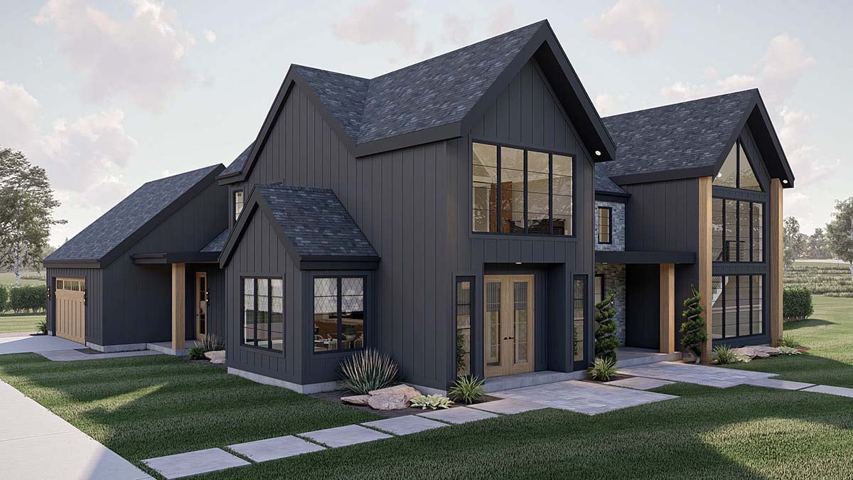 Modern Plan with 3303 Sq. Ft., 4 Bedrooms, 4 Bathrooms, 2 Car Garage Picture 3