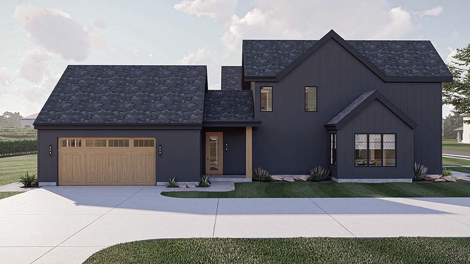 Modern Plan with 3303 Sq. Ft., 4 Bedrooms, 4 Bathrooms, 2 Car Garage Picture 4