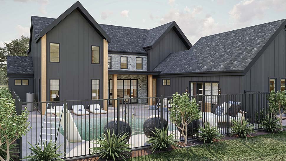 Modern Plan with 3303 Sq. Ft., 4 Bedrooms, 4 Bathrooms, 2 Car Garage Picture 5