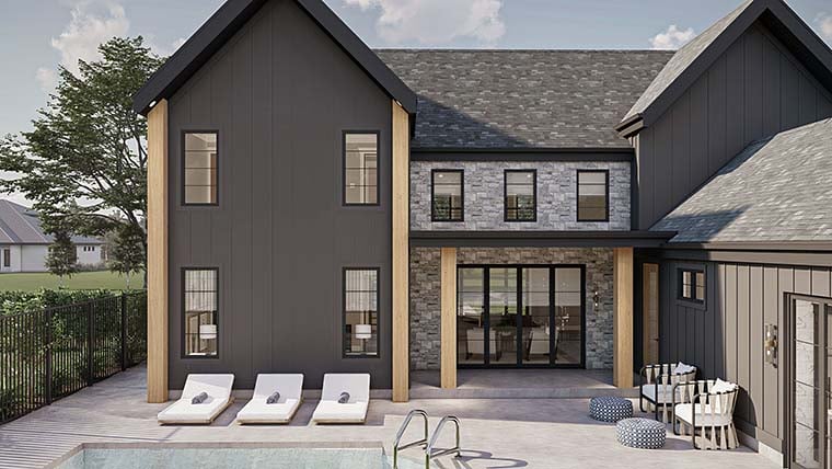 Modern Plan with 3303 Sq. Ft., 4 Bedrooms, 4 Bathrooms, 2 Car Garage Picture 6