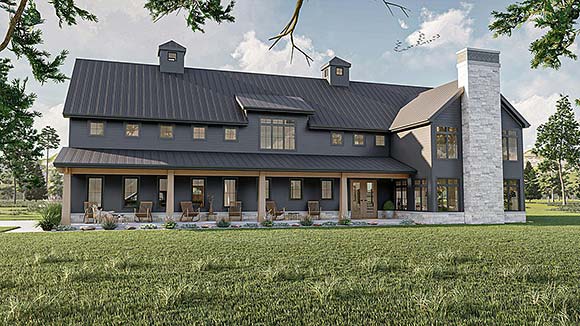 Barndominium, Country, Farmhouse House Plan 84918 with 4 Beds, 3 Baths, 3 Car Garage Elevation