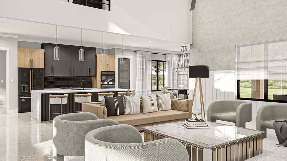 Barndominium, Country, Farmhouse Plan with 3064 Sq. Ft., 4 Bedrooms, 4 Bathrooms, 4 Car Garage Picture 12