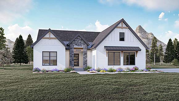 Country, Craftsman, Farmhouse, Ranch House Plan 84938 with 3 Beds, 2 Baths, 2 Car Garage Elevation