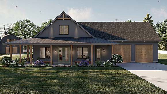 Barndominium, Country, Craftsman, Farmhouse House Plan 84943 with 3 Beds, 2 Baths, 2 Car Garage Elevation