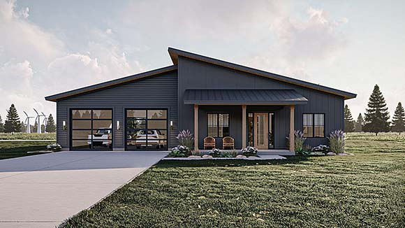 Contemporary, Modern House Plan 84944 with 2 Beds, 2 Baths, 3 Car Garage Elevation