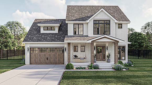 Traditional House Plan 84999 with 3 Beds, 3 Baths, 2 Car Garage Elevation