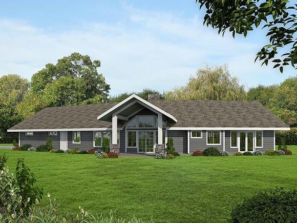 Ranch House Plan 85114 with 2 Beds, 3 Baths, 2 Car Garage Elevation