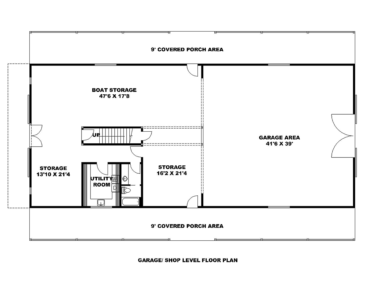 Barndominium, Country, Farmhouse 3 Car Garage Apartment Plan 85124 with 3 Beds, 3 Baths Level One