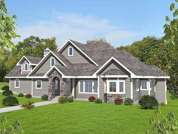 Country, Craftsman, Traditional House Plan 85127 with 4 Beds, 4 Baths, 2 Car Garage Elevation