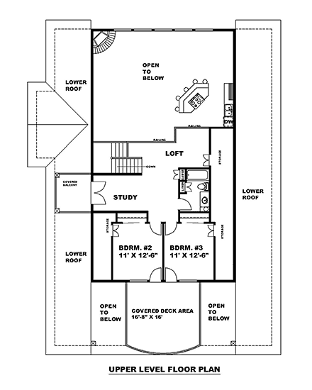 Cabin, Craftsman House Plan 85146 with 3 Beds, 4 Baths Second Level Plan