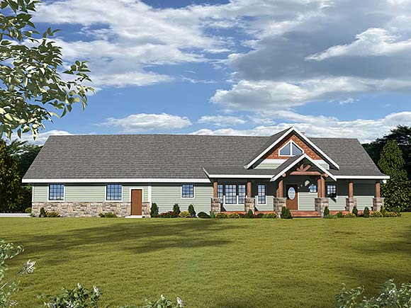 Craftsman, Traditional House Plan 85167 with 4 Beds, 3 Baths, 2 Car Garage Elevation