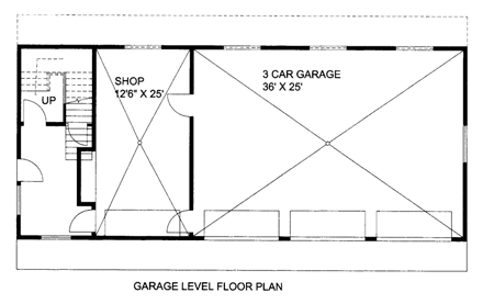 Traditional 0 Car Garage Plan 85203 First Level Plan