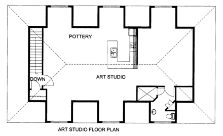 Traditional 0 Car Garage Plan 85203 Second Level Plan
