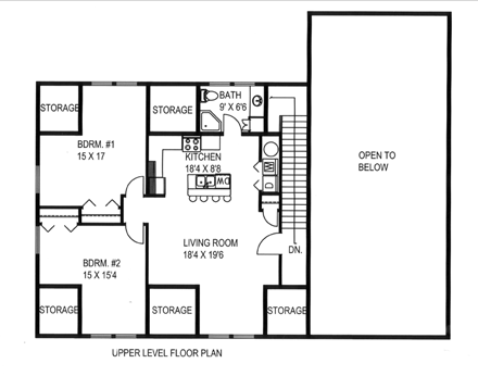 Traditional 3 Car Garage Apartment Plan 85204 with 2 Beds, 2 Baths, RV Storage Second Level Plan