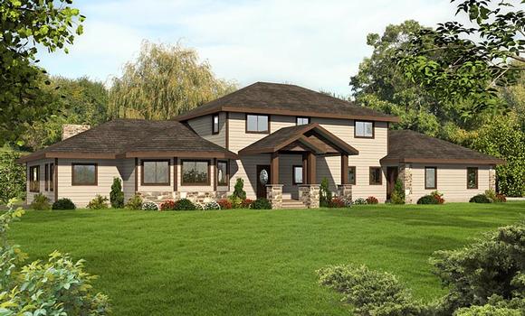 Contemporary, Southwest House Plan 85217 with 3 Beds, 3 Baths, 3 Car Garage Elevation