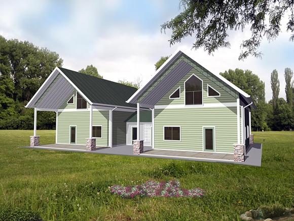 Cabin, Contemporary, Country Multi-Family Plan 85236 with 4 Beds, 4 Baths Elevation