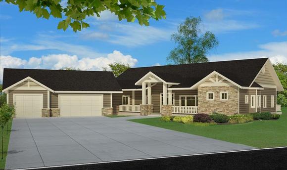 Country, Craftsman, Traditional House Plan 85246 with 5 Beds, 4 Baths, 3 Car Garage Elevation