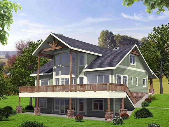 Contemporary, Country, Craftsman House Plan 85256 with 5 Beds, 4 Baths Elevation