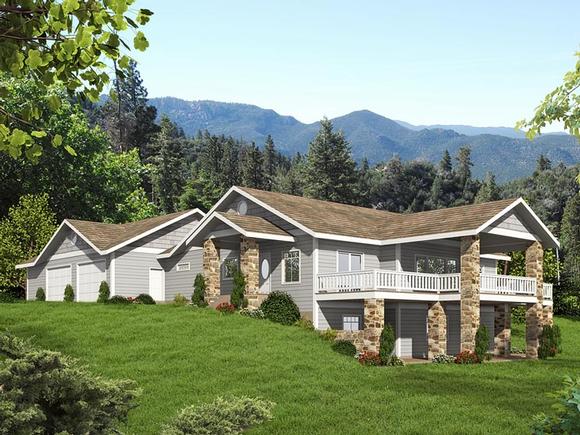 Country, Traditional House Plan 85259 with 3 Beds, 3 Baths, 2 Car Garage Elevation