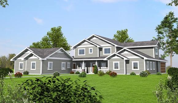 Bungalow, Craftsman, Traditional House Plan 85261 with 5 Beds, 5 Baths, 2 Car Garage Elevation