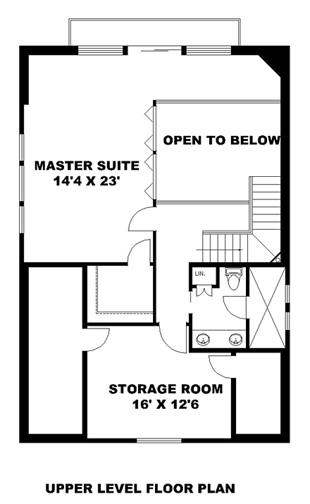 Contemporary, Florida, Traditional House Plan 85284 with 2 Beds, 2 Baths Second Level Plan