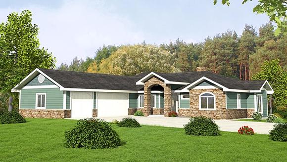 Craftsman, European House Plan 85286 with 2 Beds, 3 Baths, 3 Car Garage Elevation