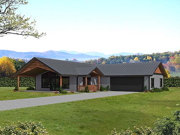 Country House Plan 85321 with 2 Beds, 2 Baths, 2 Car Garage Elevation