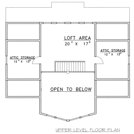 Craftsman House Plan 85322 with 3 Beds, 3 Baths Second Level Plan