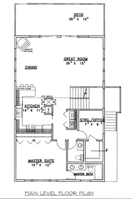 Coastal Multi-Family Plan 85323 with 4 Beds, 4 Baths, 2 Car Garage First Level Plan
