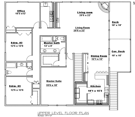 3 Car Garage Apartment Plan 85324 with 3 Beds, 3 Baths, RV Storage Second Level Plan