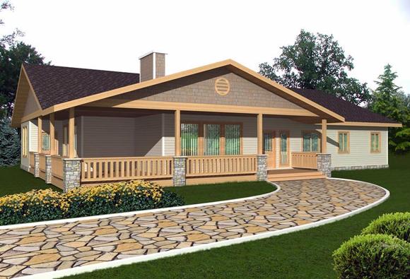 House Plan 85329 with 3 Beds, 2 Baths Elevation