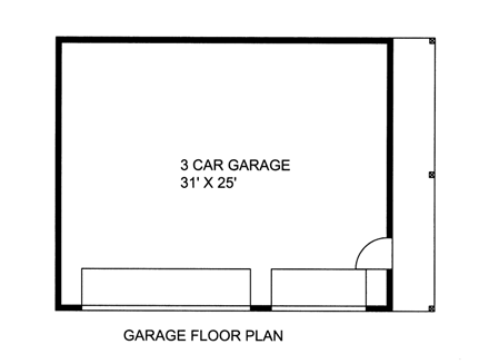 3 Car Garage Plan 85380 First Level Plan
