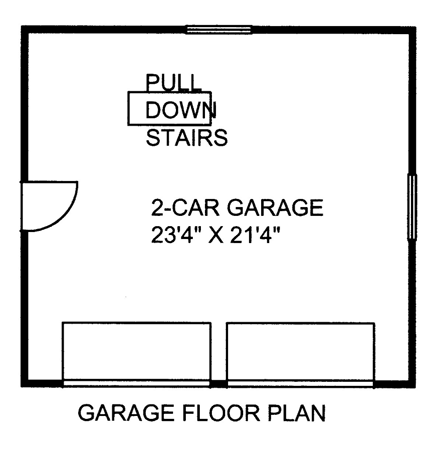 2 Car Garage Plan 85386 First Level Plan