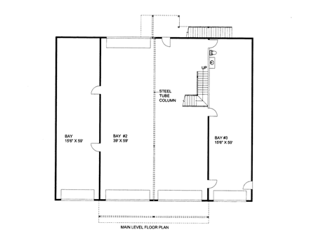 4 Car Garage Apartment Plan 85387, RV Storage First Level Plan
